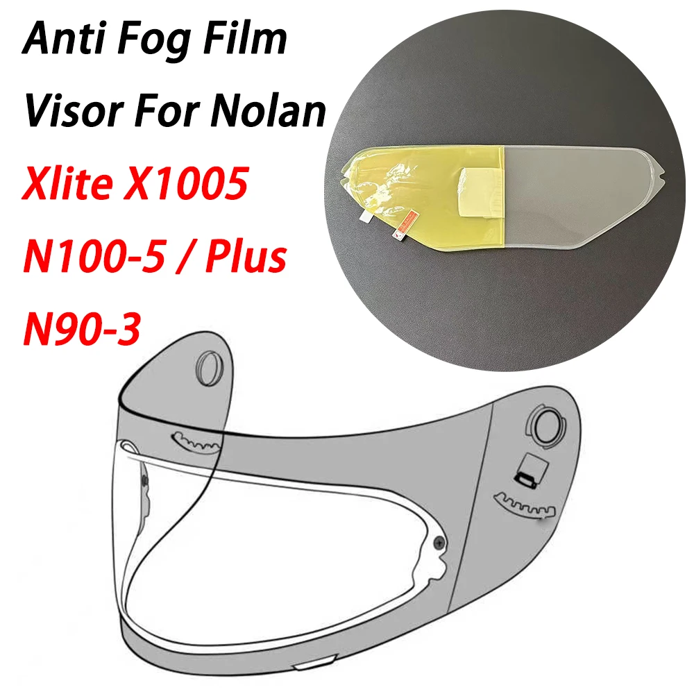 Película de visera antiniebla para casco de motocicleta Nolan Xlite X1005 N100-5 / N100.5 Plus N90-3 accesorios para casco de motocicleta película de lente antiniebla