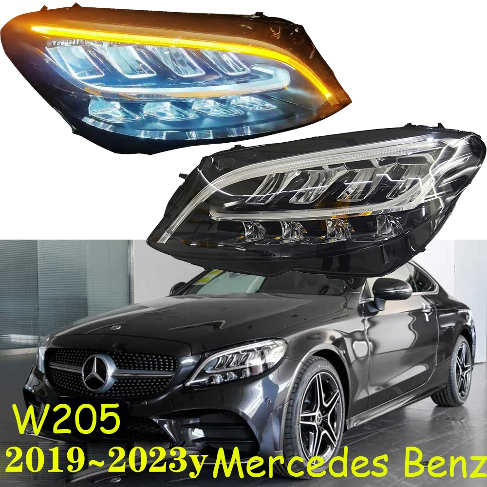 

1pcs car bumper headlamp for Mercedes Benz W205 headlight C180 C260L C280 C300 2019~2023 accessories for Benz W205 fog light