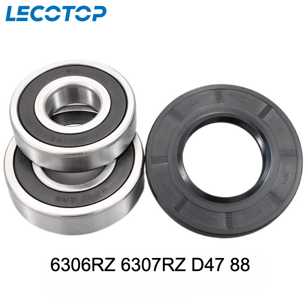 New 6306RZ 6307RZ D47 88 Bearing Kit With Oil Seal For Washing Machine Washer Replacement Parts