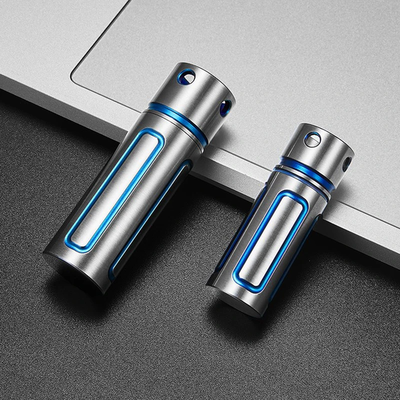 Ultralight Titanium Alloy Seals Bottle Waterproof Mini Portable First Aid Canister Keychain Pendant Outdoor EDC Survival Tools