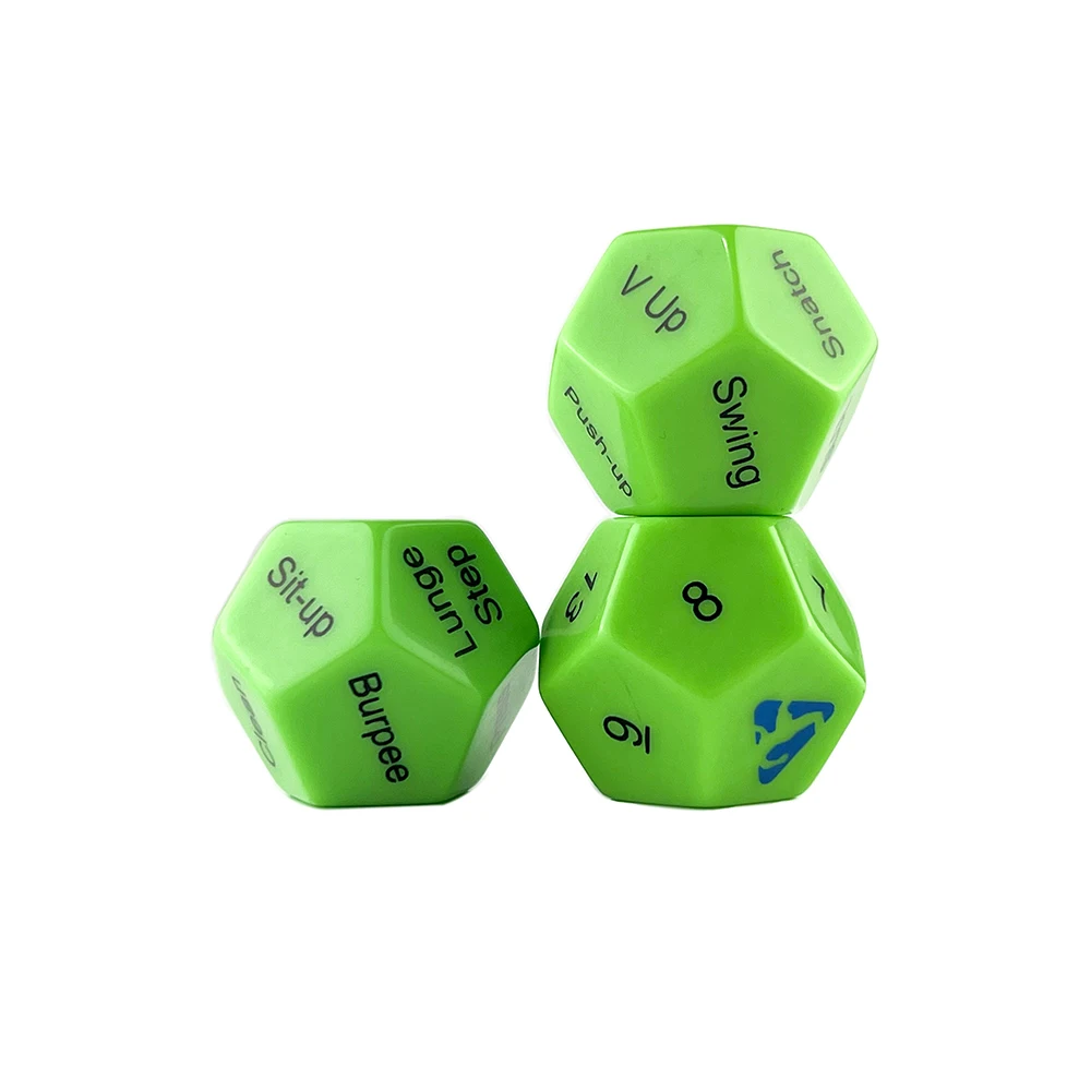 Sports Training Dice Home Fitness Game Dice for Gym, Crossfit WOD, HIIT, Aerobics Aerobic Exercise