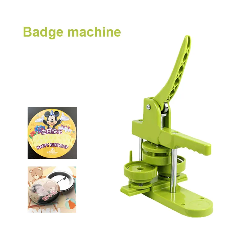 Household Button Badge Maker Machine With 100 Sets Dies Circle Manufacture Button Parts Metal Custom Sheet Tag Pressing Tool