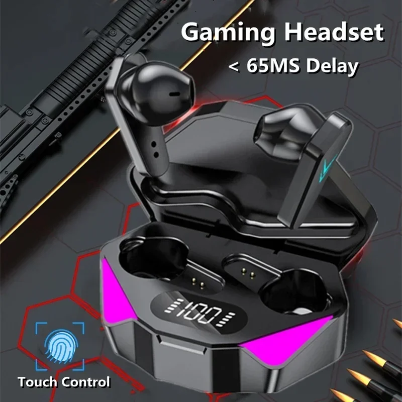 X15 tws jogos fones de ouvido sem fio bluetooth com microfone baixo áudio som posicionamento 9d estéreo música alta fidelidade para gamer