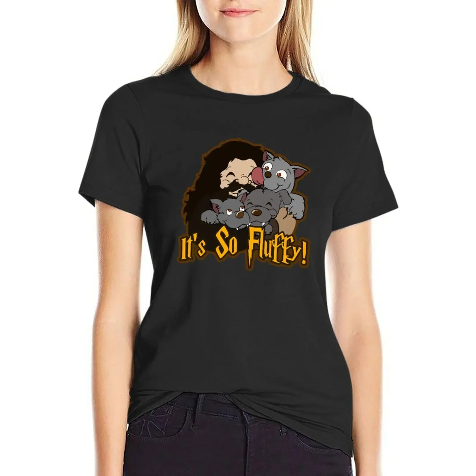 

It's so fluffy! T-Shirt korean fashion plus size tops Female clothing summer top Women clothes