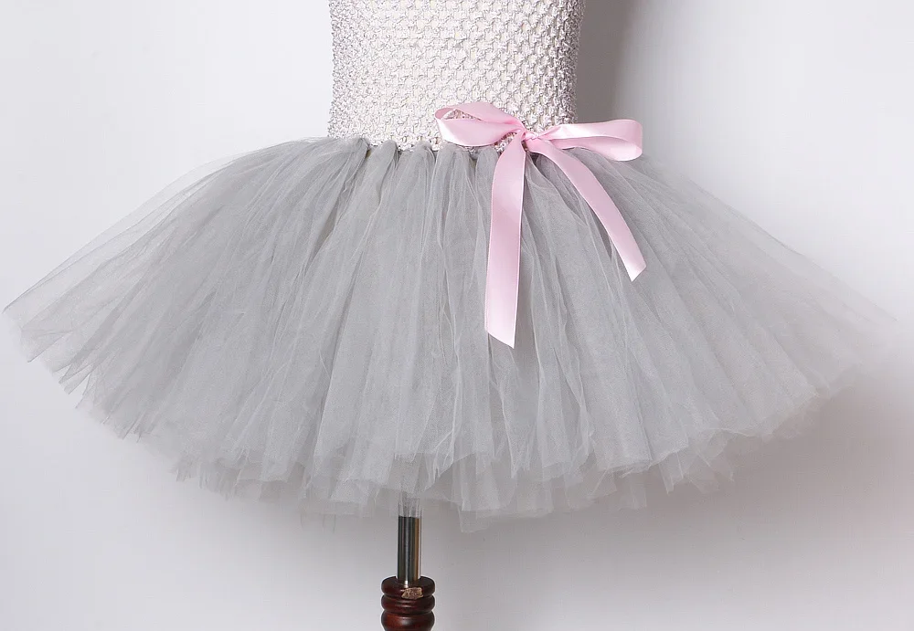 Grey Mouse Costumes Girls Tutu Dress Children Animal Costume Kids Halloween Dresses for Girls Baby Clothes for Birthday Party