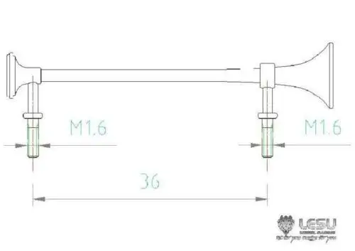 

LESU RC 1/14 Metal Whistle Horn for Tamiyaya Tractor Truck DIY Model Spare Part Toy TH04805