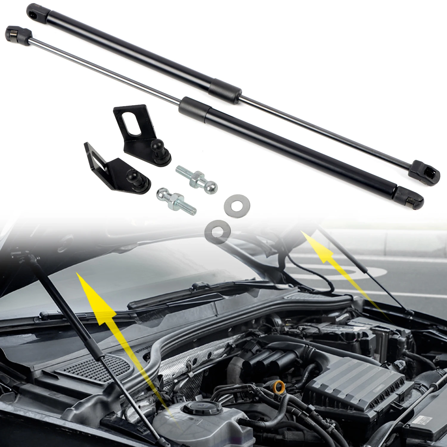 Fit for VW Golf 8 MK8 2020 2021 2022 2023 2024 Front Engine Hood Struts Bonnet Shocks Absorbers Dampers Lift Support