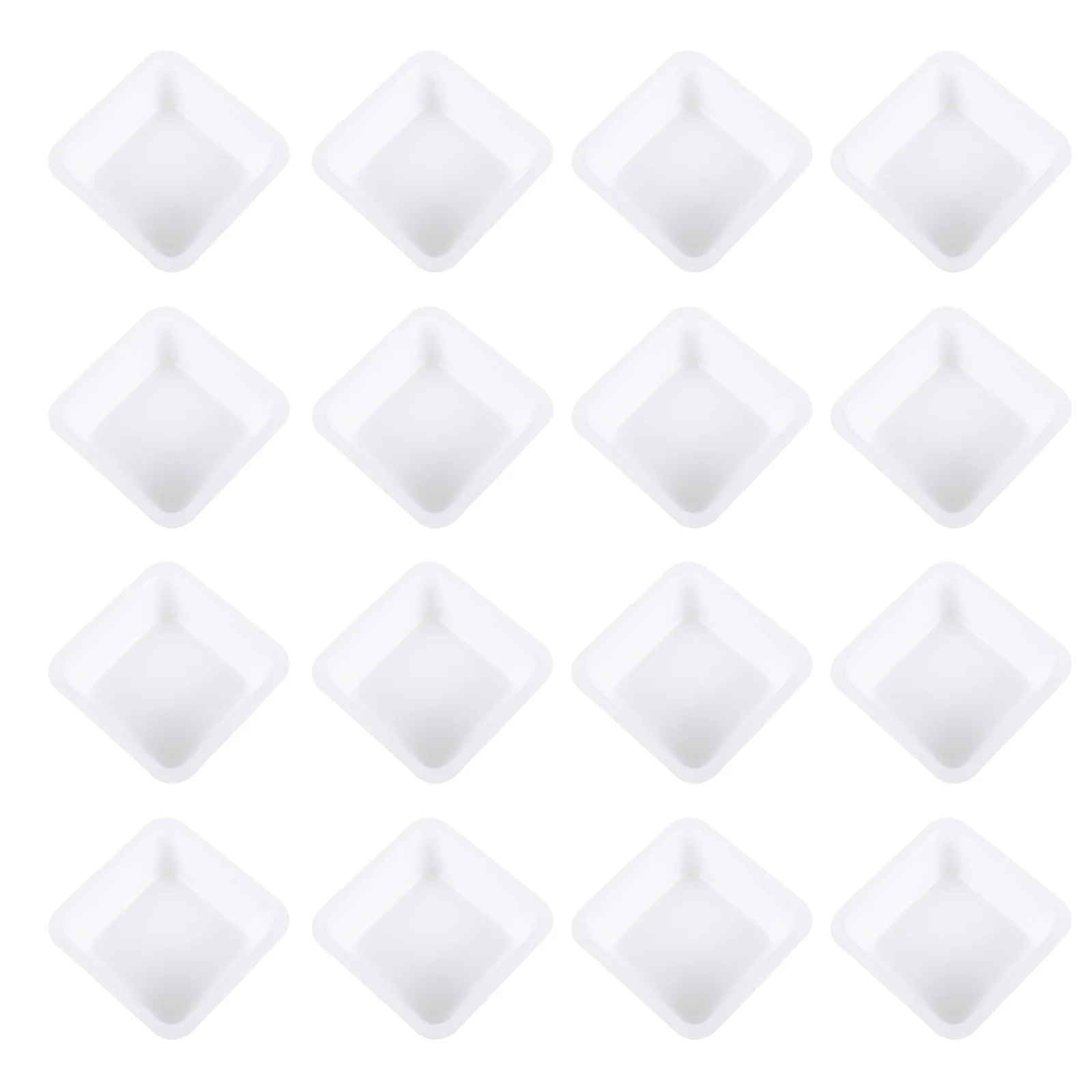 

50 Pcs Weighing Pan Powder Measuring Boat Anti-Static Dish Mini Plastic Plate Square