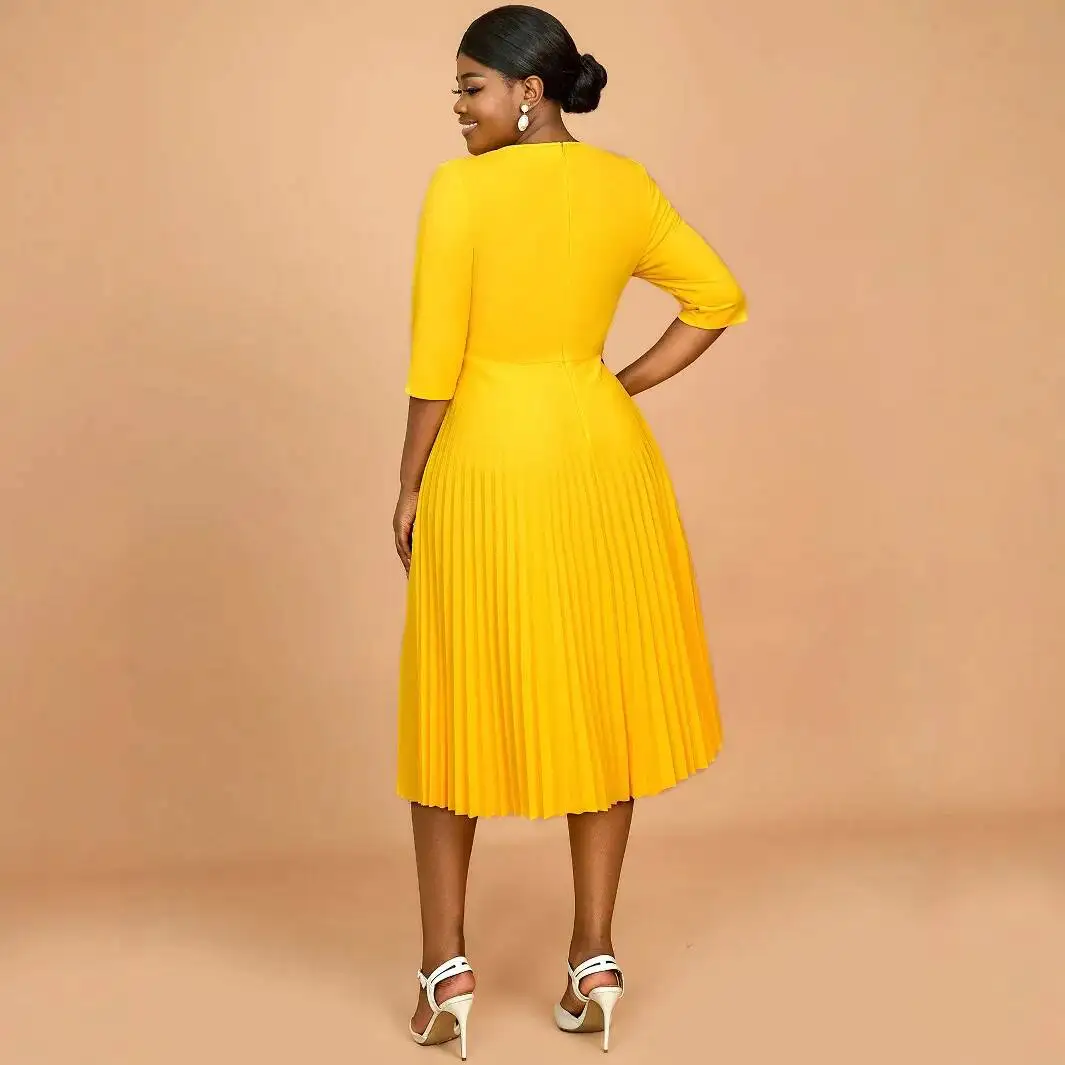 

Модное женское платье с круглым вырезом AM041216: элегантное, плиссированное, с поясом, для вечеринок, летнее, повседневное, в стиле Y2K