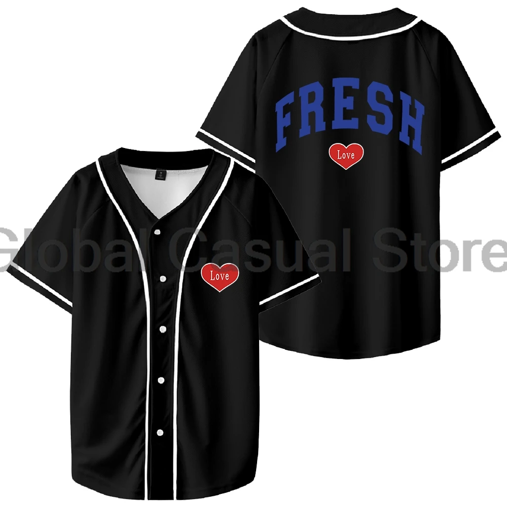 Sturniolo Triplets Jersey Fresh Love Merch Baseball Jacket Shirt V-Neck Short Sleeve Tee Women Men Streetwear Fashion Clothes