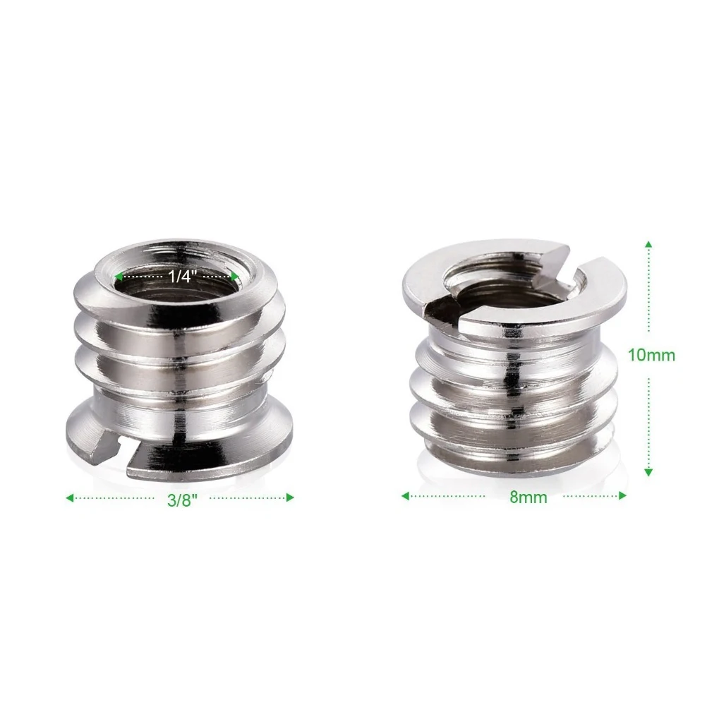 

20 pcs Conversion Screw 1/4 inch to 3/8 inch Mic Clip Adapter Metal Connection Tripod Gimbal Interface Accessories