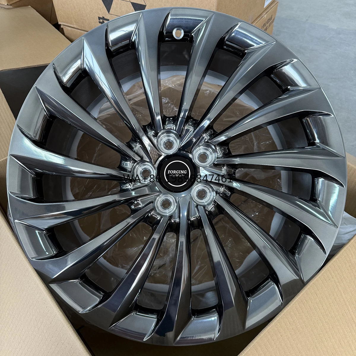 

Custom Aluminum Alloy Forged Wheel Hub 17-26 Pulgadas 5*112 5*114.3 5*120 New Transparent Black Coating Process