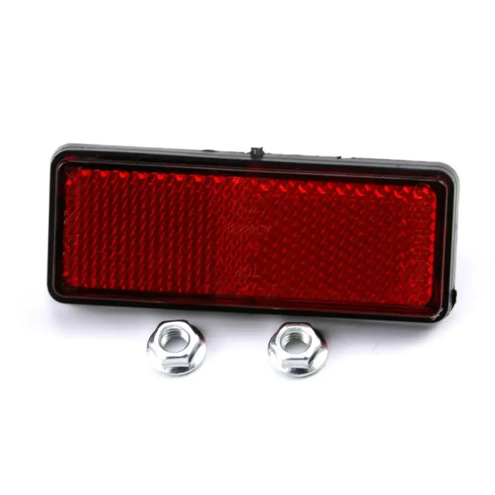 2PCS Red Rectangle Brake Reflector Caution Warning Plate for bicycle bike car scooter
