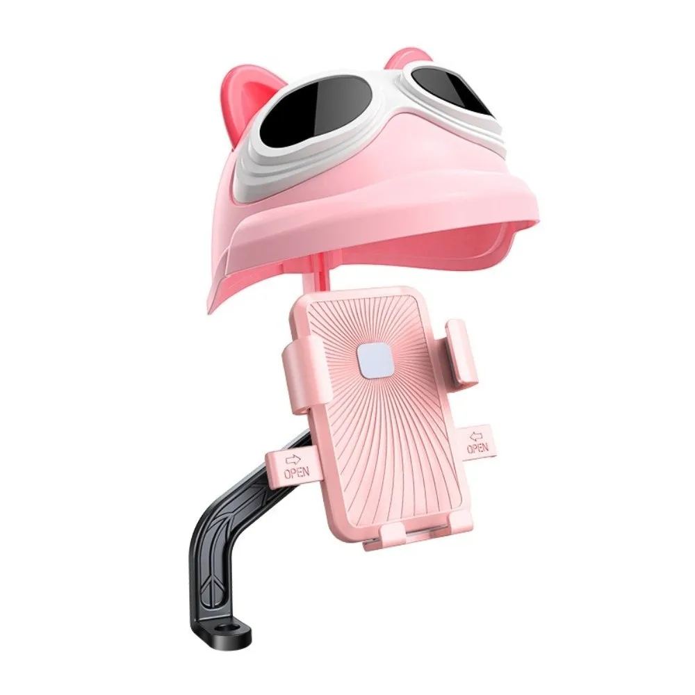 With Sun Visor Motorcycle Mobile Phone Holder Waterproof Rainproof Navigation Phone Holder 360 Degree Rotate Shock Resistant