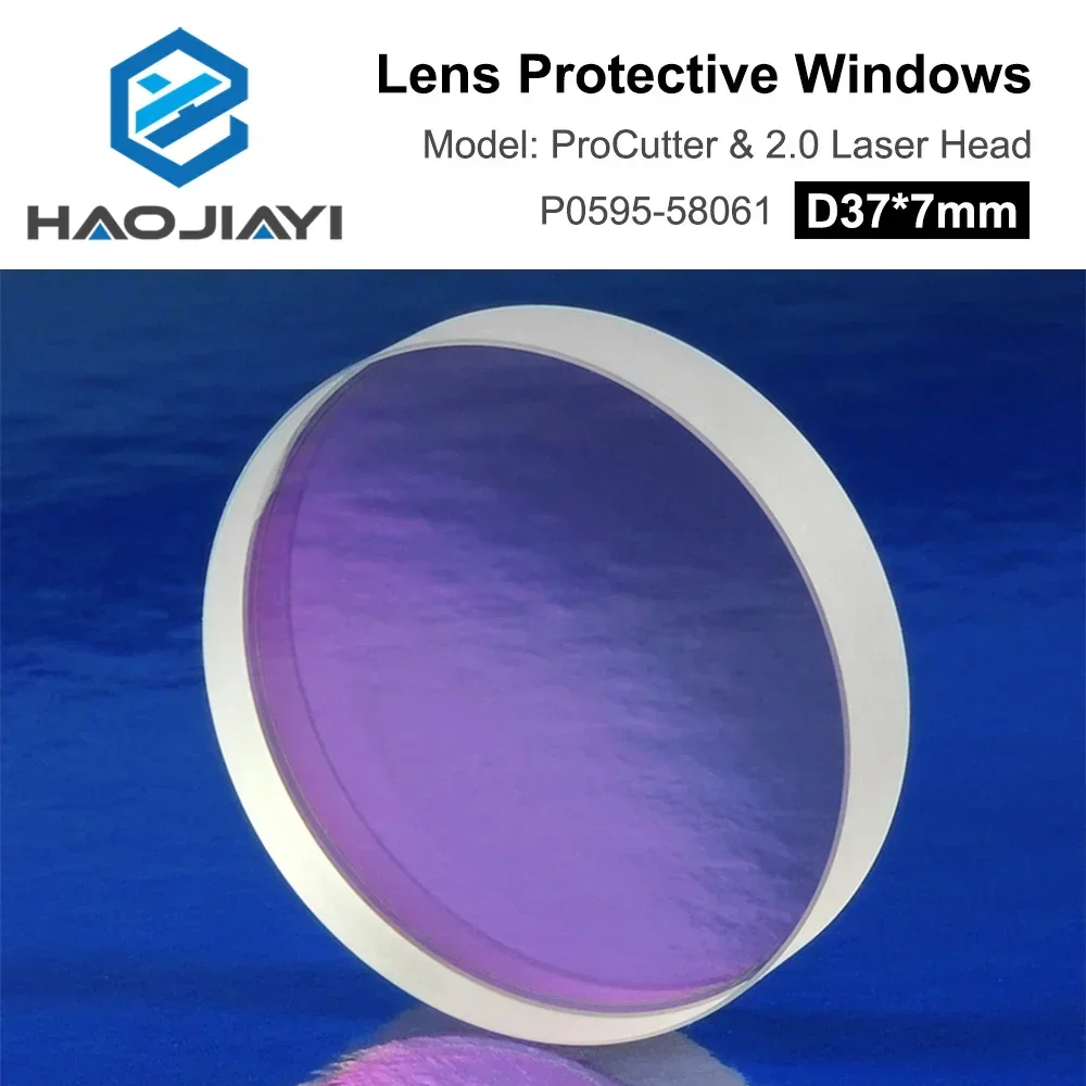 HAOJIAYI Lens Protective Windows D37x7 P0595-58601 Original Lenses for Fiber Laser ProCutter 2.0 Head 30KW Optical Silica Glass