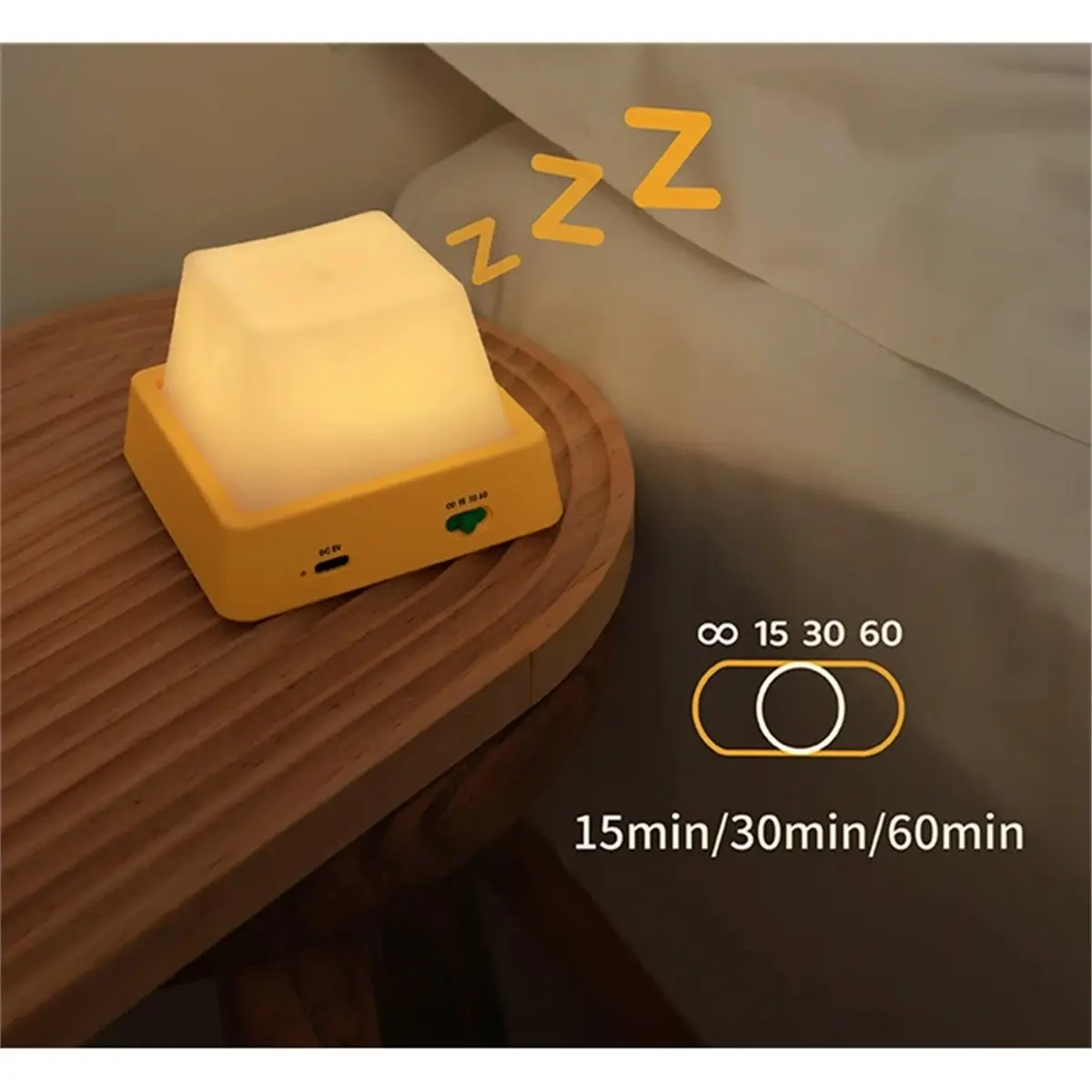 جديد! أضواء تصميم بسيط مصباح الليل الصحافة التبديل توقيت Led الجدول لمبة مكتب جودة عالية ضوء الليل لوحة المفاتيح الشكل B