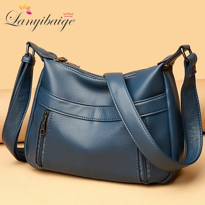 Brand Ladies Handbags High Quality Large Capacity Soft Leather Bags Luxury Designer Crossbody Shoulder Bag For Women Sac A Main