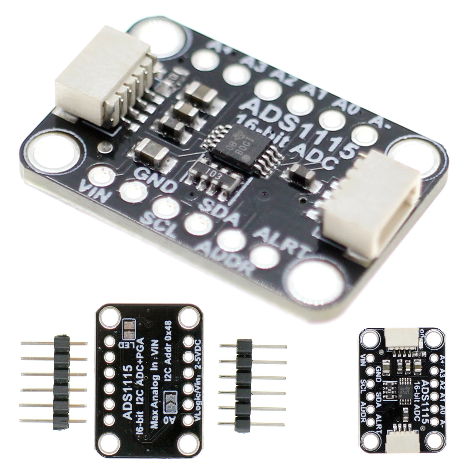 MRS131A Breakout Board 4-Channel Programmable Gain Amplifier Boards I2C STEMMA QT Qwiic Interface 860SPS 16-Bit ADC Module