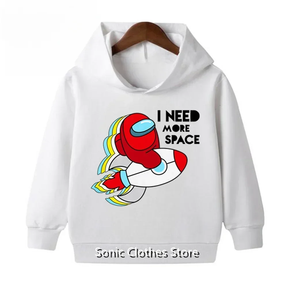 3-12 Years Old Children's Super Marios Hoodie Kids Spaceman Clothing Autumn Baby Sweater Girls Pullover Boys Sonic Tops