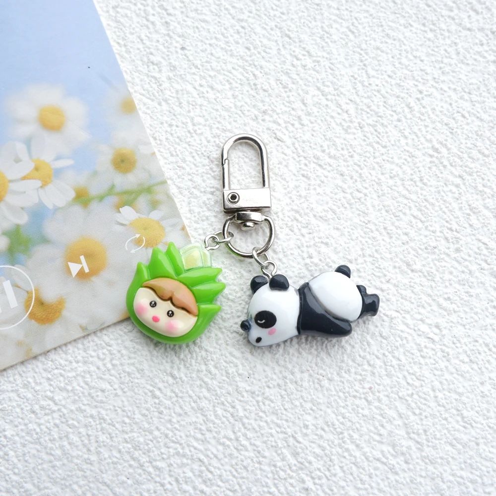 سلسلة مفاتيح باندا لطيفة ، حقيبة مجوهرات يدوية الصنع ، هدايا ذاتية الصنع ، 1 #4