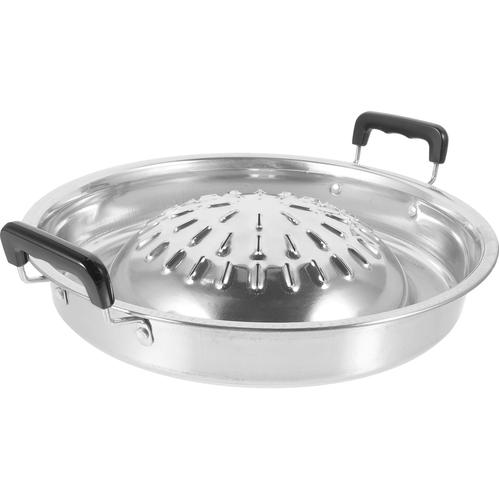 Сковорода-гриль для кемпинга, портативная алюминиевая с ручкой для барбекю