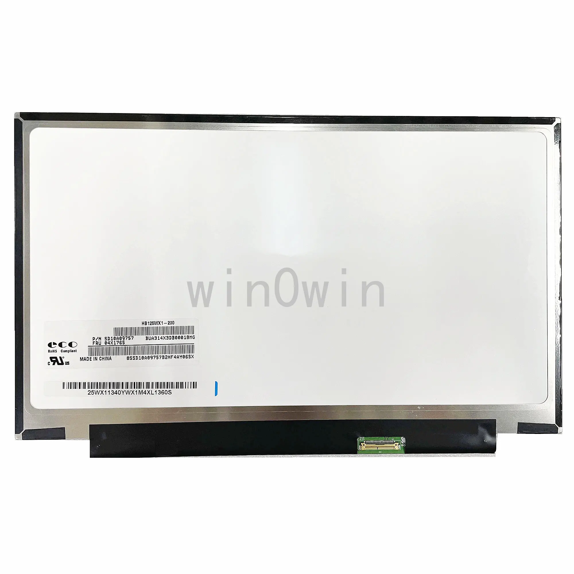 

HB125WX1-200 fit B125XTN01.0 M125NWN1 LP125WH2-TPH1 12.5'' Laptop LCD Screen 1366*768 EDP 30 Pins with no screw holes