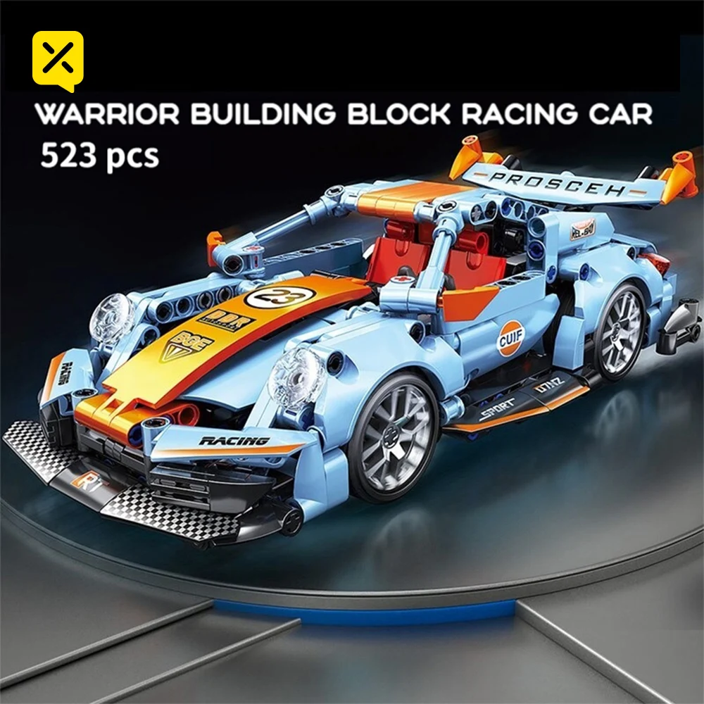 

523pcs Building Blocks Car Festive or Hallowmas Perfect Gift Giving Racing Vehicle with Car Bricks Toys for Children and Adult.