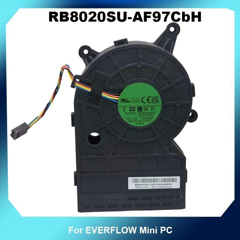 RB8020SU‑AF97CbH DC12V 4Pin Turbo Blower Cooling Fan For EVERFLOW Mini PC