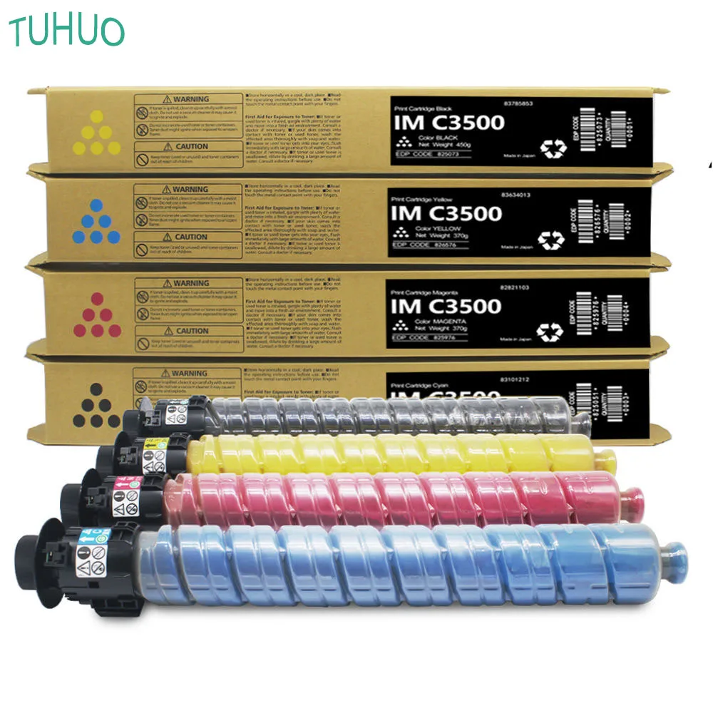 4PCS/Set IM C3000 IM C3500 Toner Cartridge,For Savin Lanier Ricoh IMC 3000 IMC3500 842251 842252 842253 842254 Printer Laser