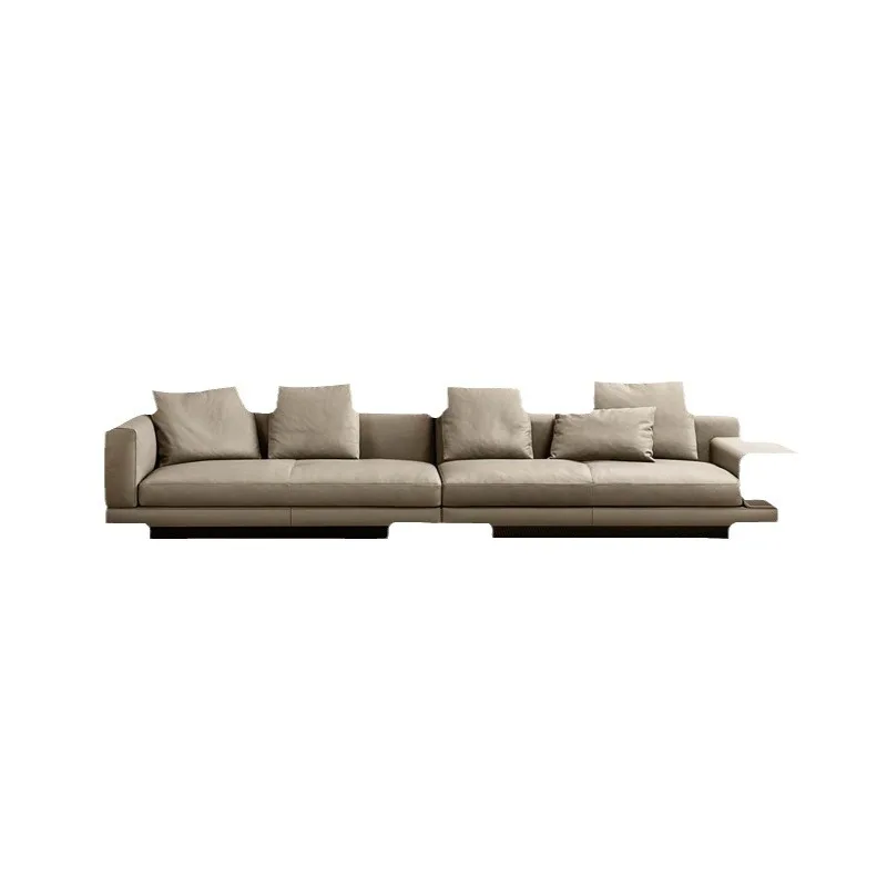 

SofaItalian Minimalist Leather Sofa Living Room Modern Small Apartment Connery Straight Row Leather Sofa