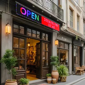 Écran de sous-titres défilant extérieur à affichage LED 40*17, étanche P10, WiFi sans fil, logo Mobile