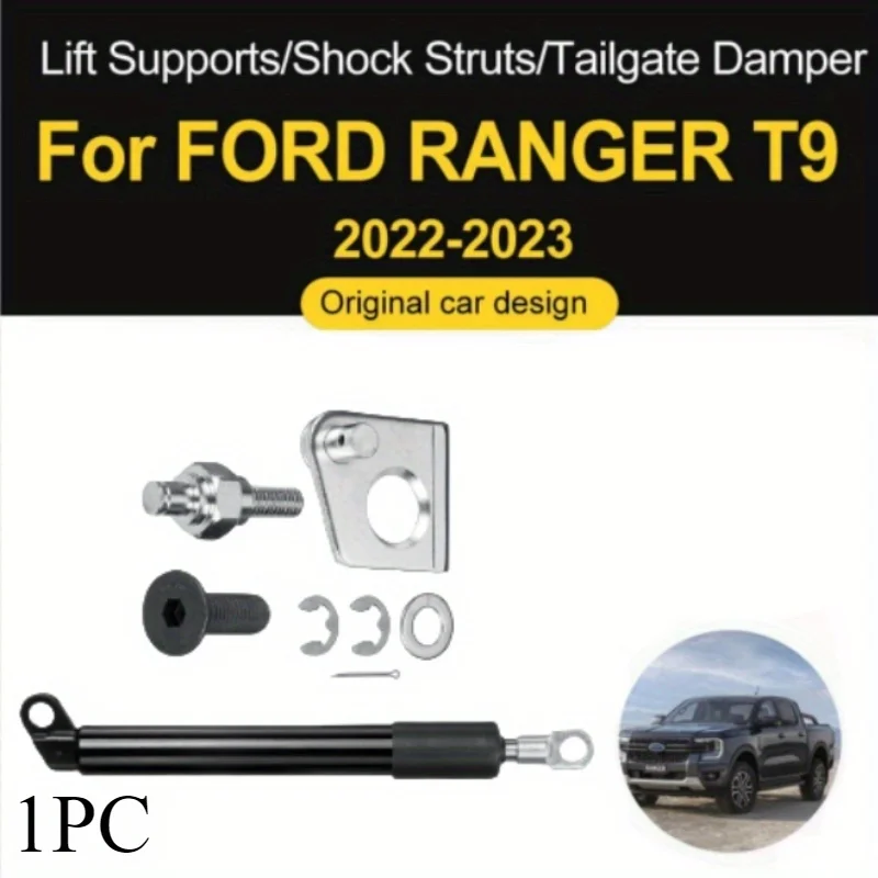 1PC Tailgate Slow Down Damper T5 T6 Hydraulic Rod For Ford Ranger T9 2022-2023