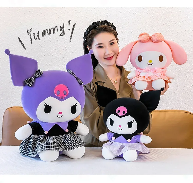 

35/50CM Sanrio New Princess Kuromi Stuffed Doll Soft Plush Pillow Melody Princess Sleeping Girl Christmas gifts Birthday Gift