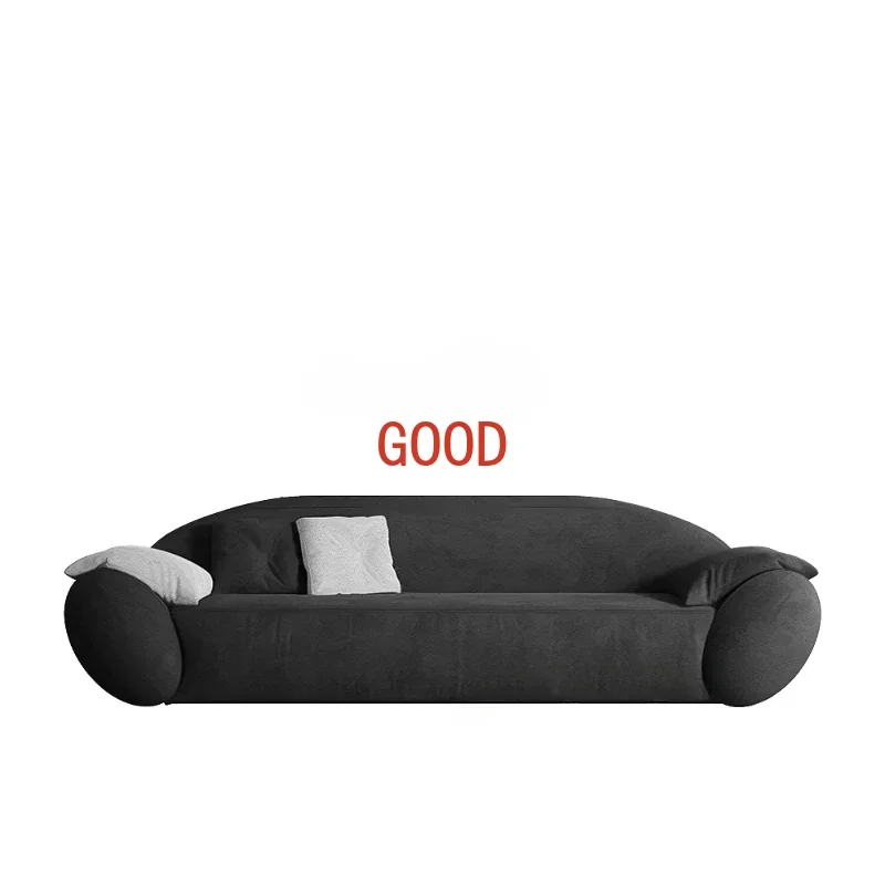 

Italian Minimalist Fabric Sofa Designer High-End Living Room Straight Row Home Creative