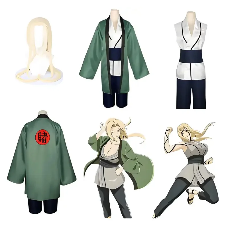 

Tsunade Cosplay Costume Anime Cartoon Girls Women Kimono Christmas wig Halloween Carnival Suit
