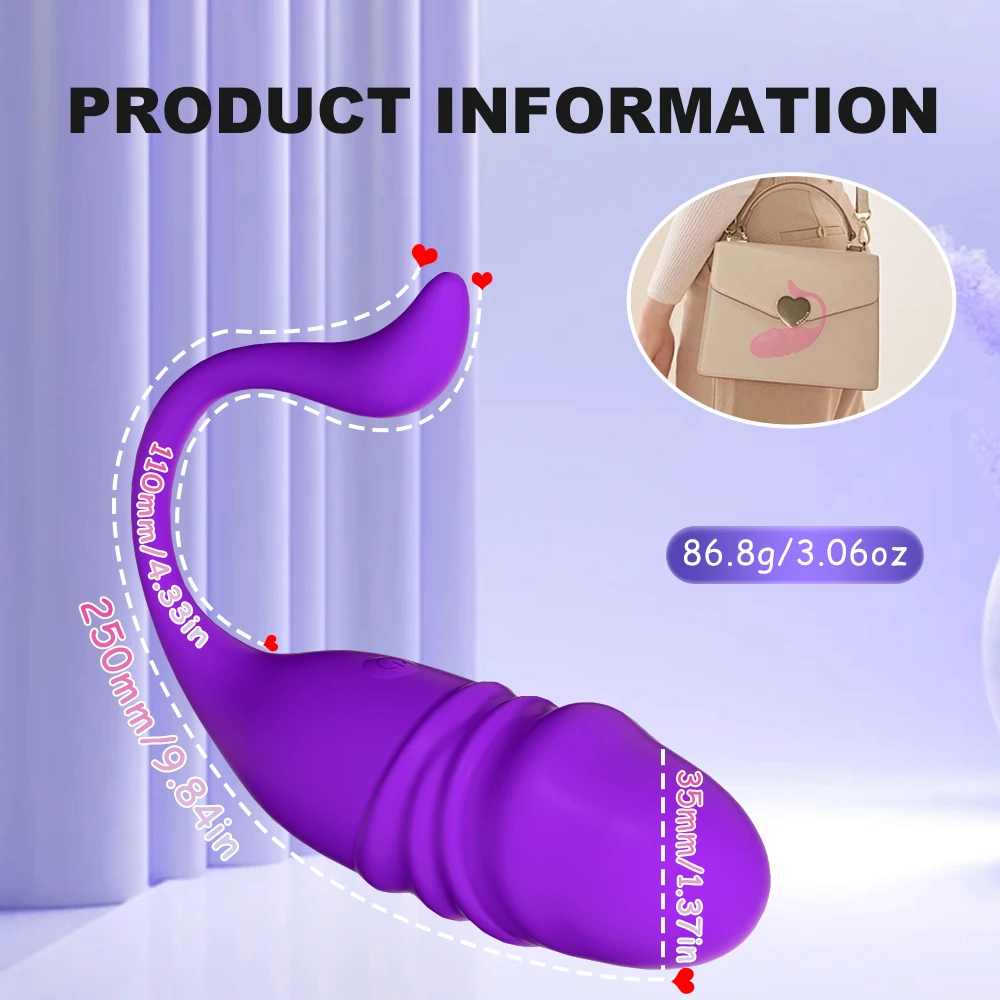 APP Wireless Telescopic Vibrator Female Bluetooth Control Wear Vibrating Egg Dildo G Spot Clitoris Stimulator Massager Sex Toys