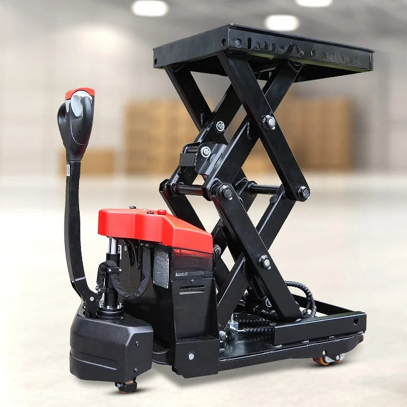 Electric scissor lift flatbed truck Raising platform Electric forklift