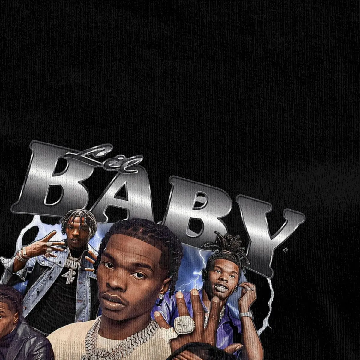 Men T Shirt LIL BABY Drip Too Hard T-Shirts Fashion Summer Tee Shirt Y2K Funny Print Cotton Clothing Birthday Gift