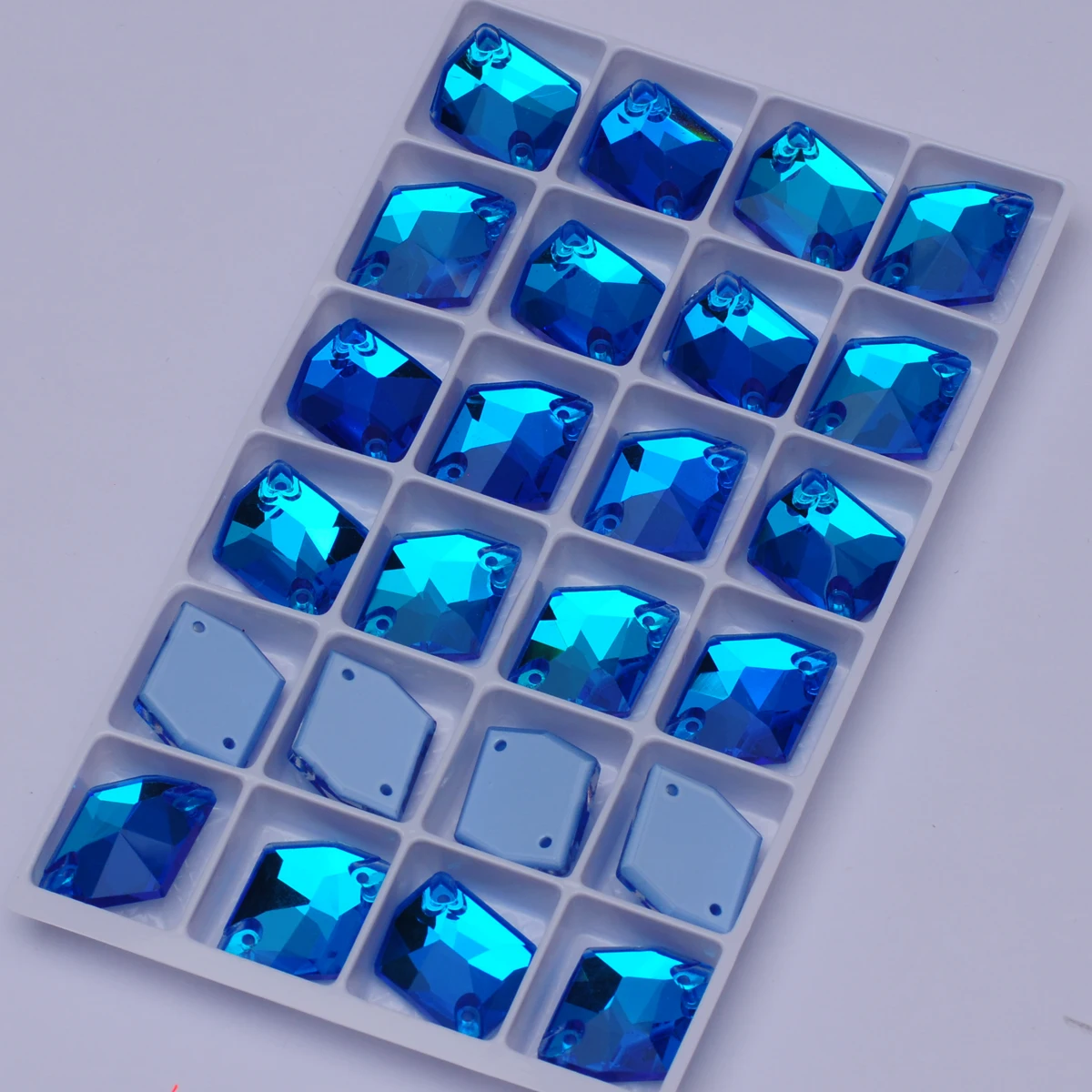 PUBRILEX Neon-Strasssteine zum Aufnähen, Glas-Kosmos-Kristalle, flache Rückseite, DIY-Nähzubehör, Nähsteine für Kleidung und Taschendekoration – Detail 3