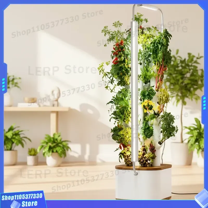 Smart Indoor Hydroponic Planter with LED Grow Light Digital Intelligent Control System Luxury Home Garden Pot Eco Friendly