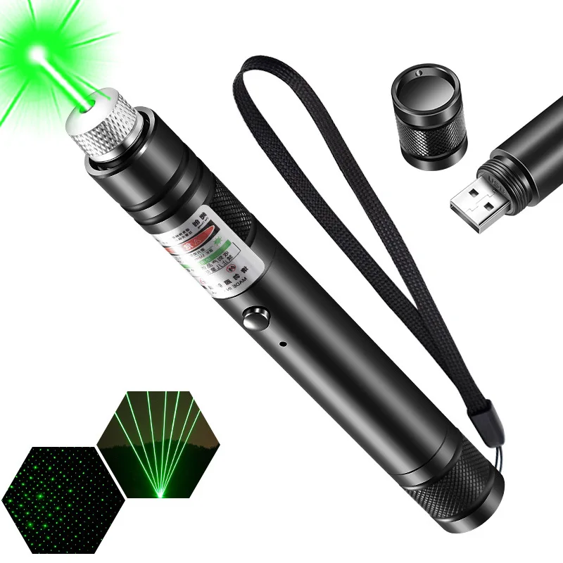 Mini pointeur laser USB vert LED, pointeur laser rouge mignon 710 pour chat, jouet interactif, pointeur d'animation lumineux, stylo à lumière rouge