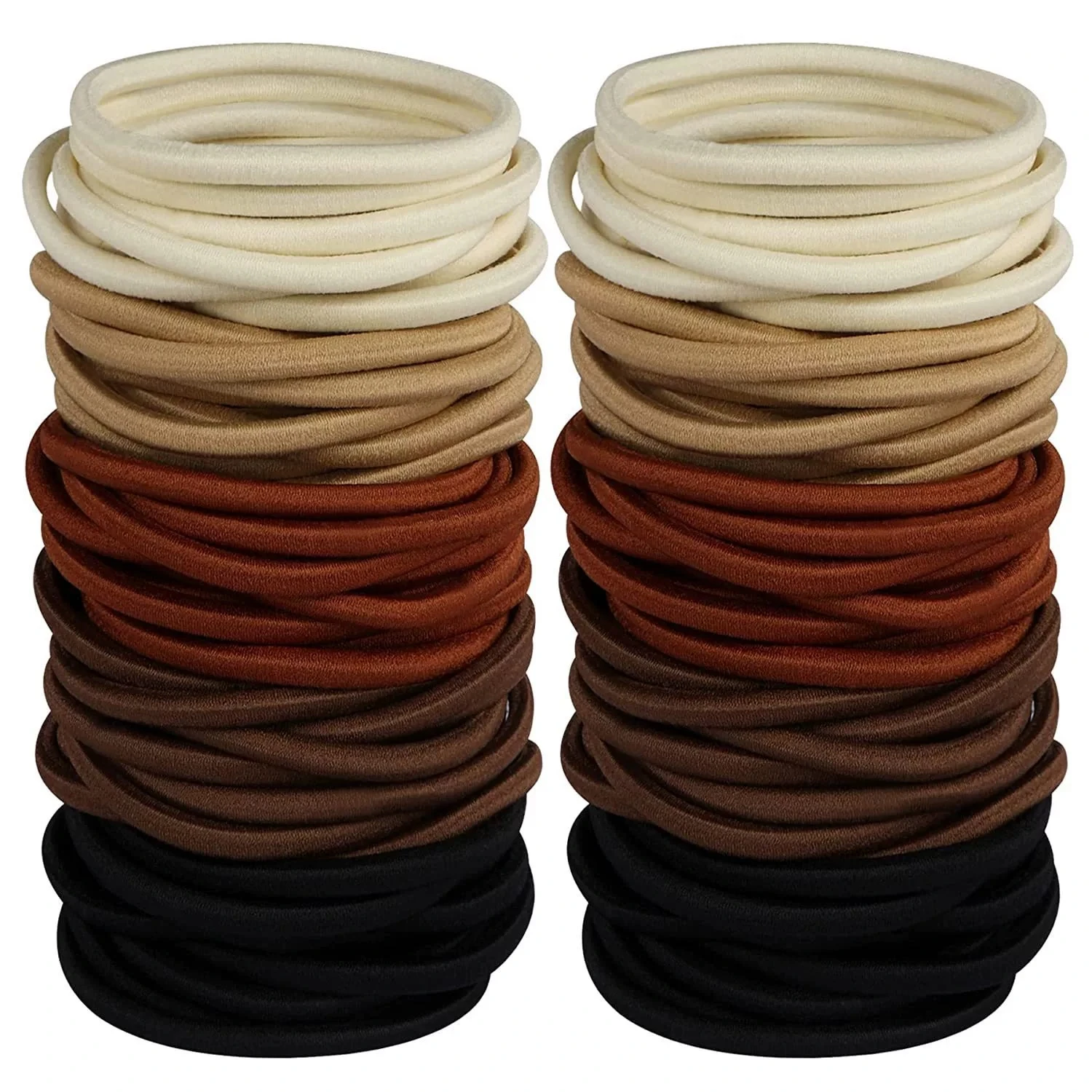 10/50 Stück 4 mm Mix Farbe Schwarz Keine Schäden Gummibänder Haargummis Bänder Ligen Pferdeschwänze Halter für Männer Frauen Mädchen und Jungen Bulk