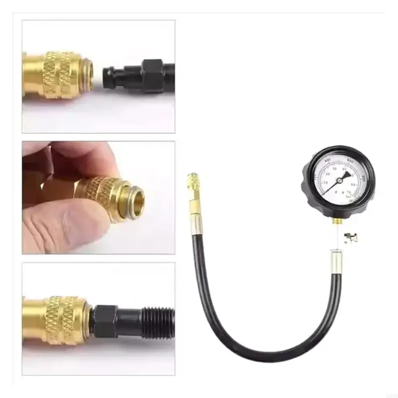 

Compression Tester for Gasolines Engine Cylinder Compression Tester Gasolines Engine Gauges for Car Motorbike H9EE