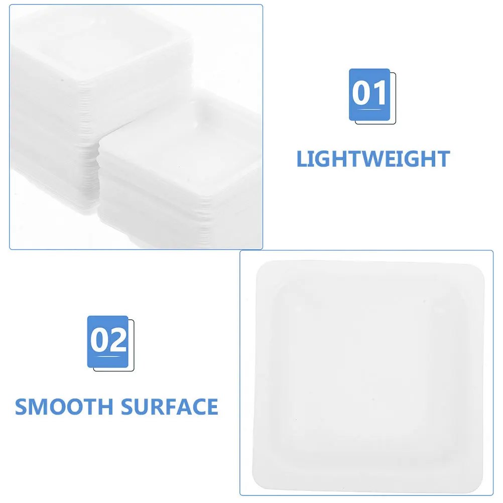 

50pcs Weighing Pans 100Ml Plastic Reusable Weighing Trays For Lab Equipment Sample Precision Measuring Chemistry Dry Powder