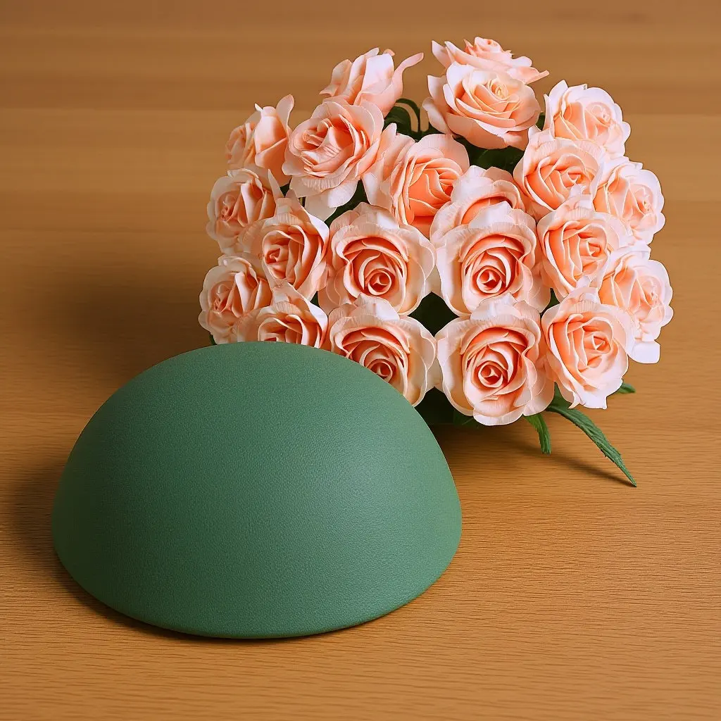 2Pcs Green Half Round Floral Dry Foam Balls Semi Sphere Shape for Artificial Flower Arrangements Table Decor Event Centerpiece view 6