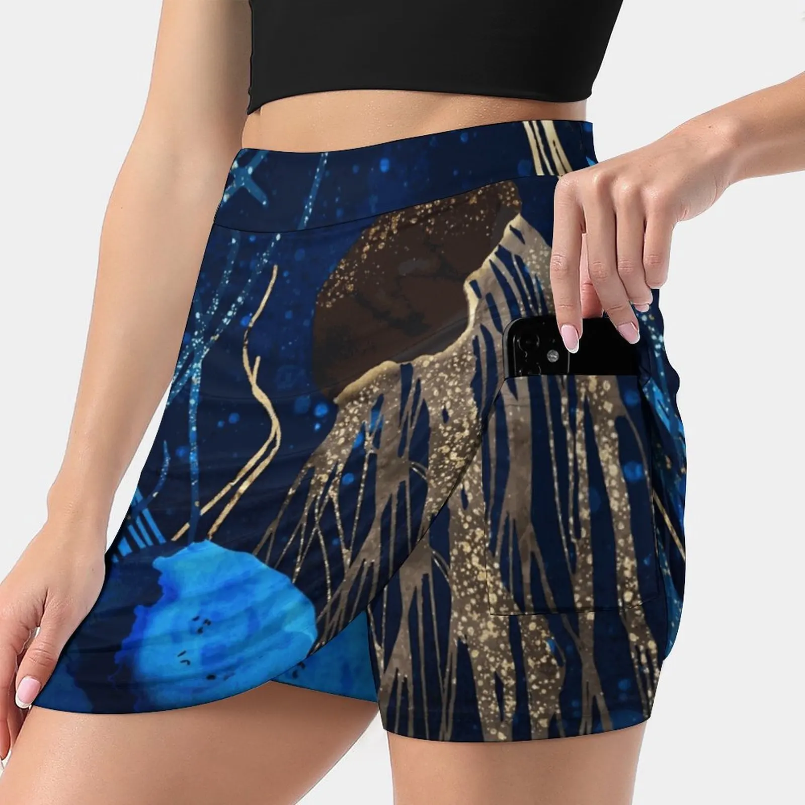 Jellyfish Iv Women's skirt Sport Skort Skirt With Pocket Fashion Korean Style Skirt 4Xl Skirts Jellyfish Aquatic Marine Ocean