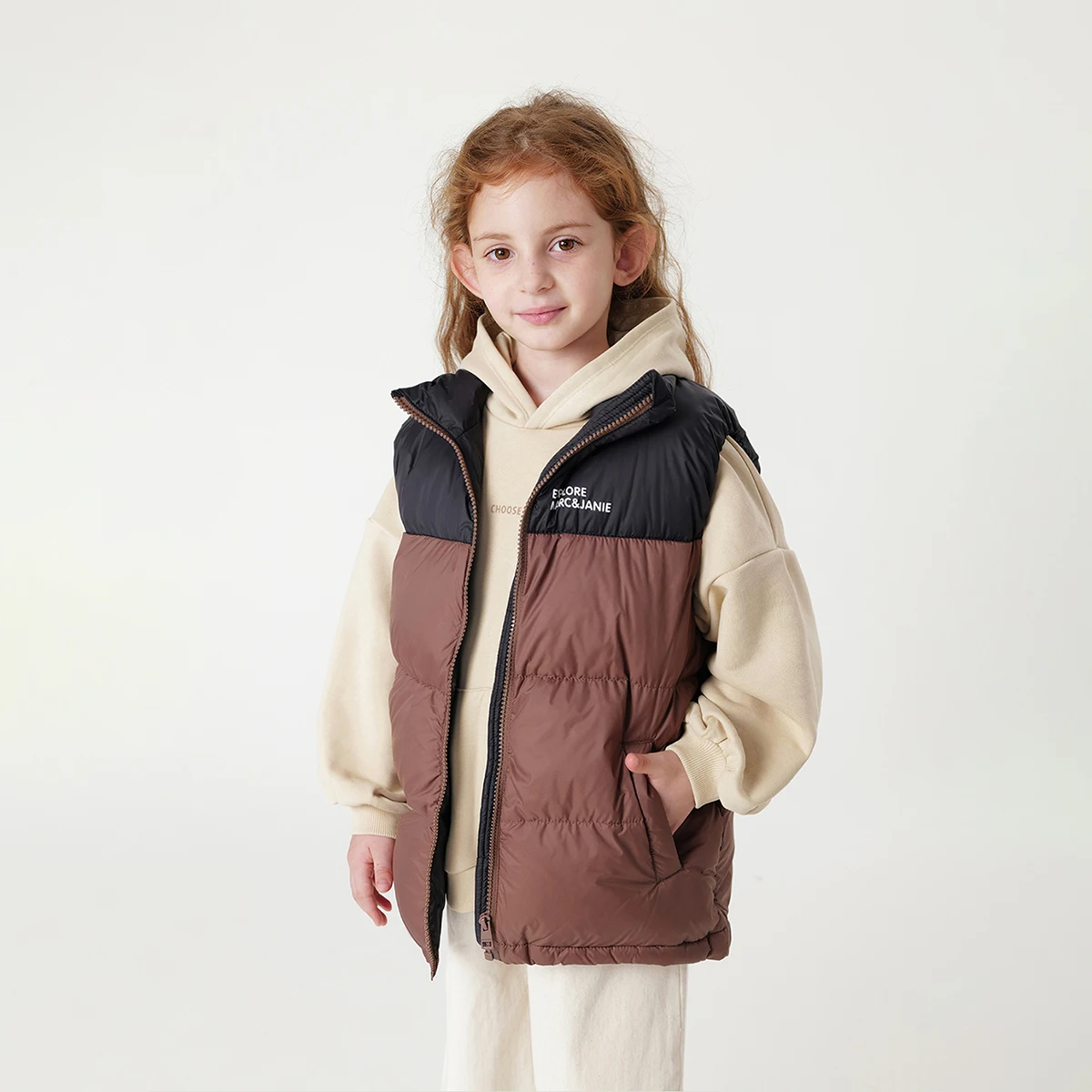 MARC&JANIE Boys Girls Fashionable Ultralight Warm Down Coat Vest for Winter 231203