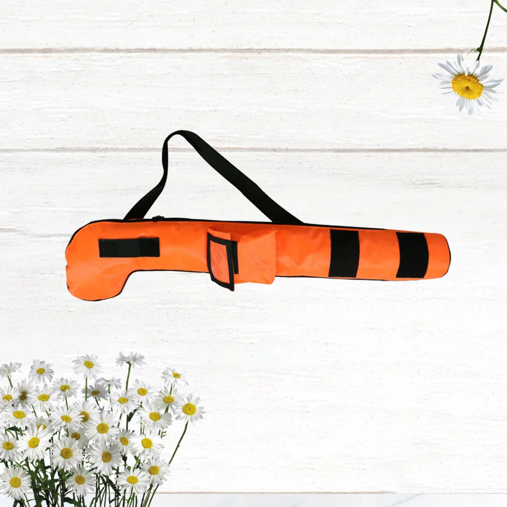 Torba na kije golfowe wodoodporna wytrzymała do treningu na zewnątrz z paskiem do noszenia, prosta torba organizer na kije, pomarańczowa