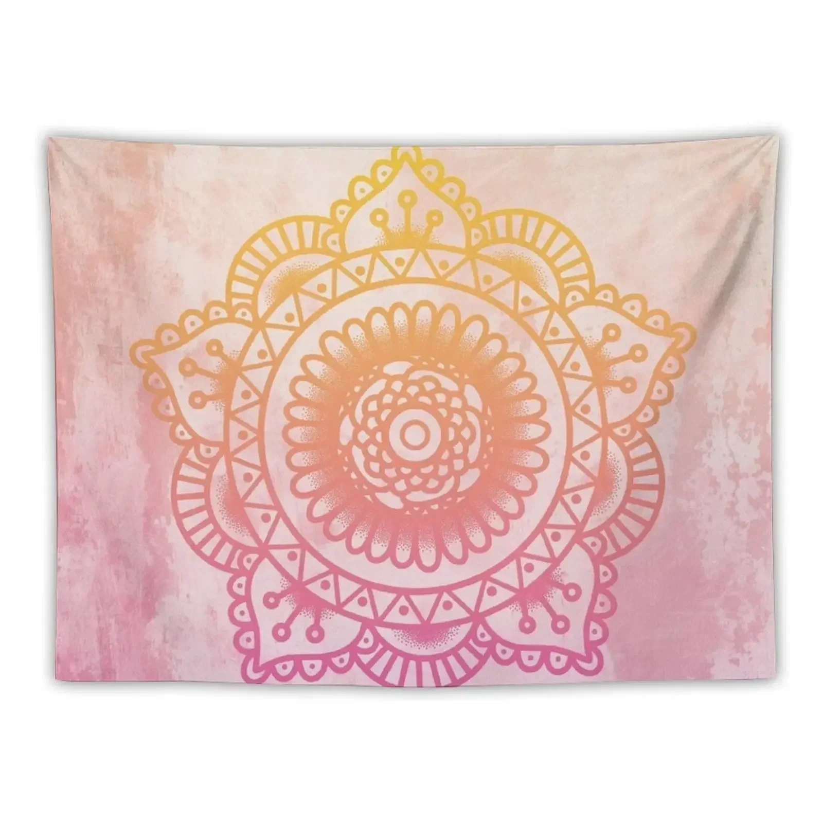 

Boho Pink and Yellow Mandala Tapestry Bedrooms Decor Home Decoration Things To Decorate The Room Tapestry