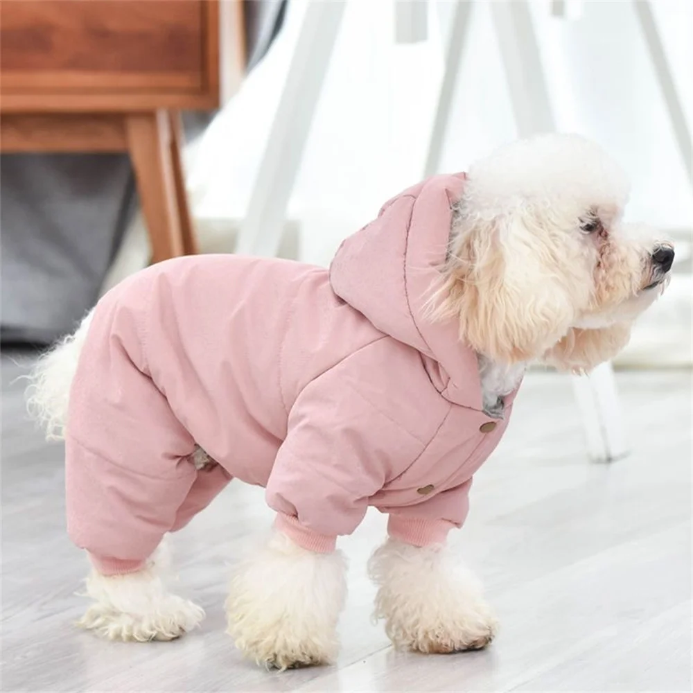 Winter Warm Puppy Dog Jumpsuit Overalls for Small Dogs Pet Clothes Shih Tzu Yorkie Pomeranian Poodle mascotas Suit Pijama Perro